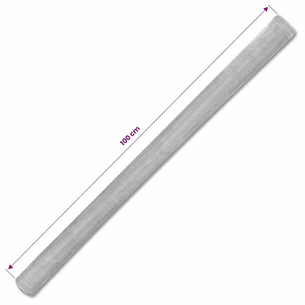 Aluminum Mesh Screen 39.4x196.9 Inch Silver M105974