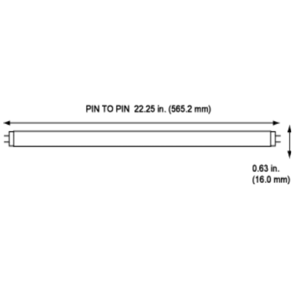 24 Inch 24W 5000K T5 Fluorescent Bulb G5 Bipin Base Pack of 40 S361856