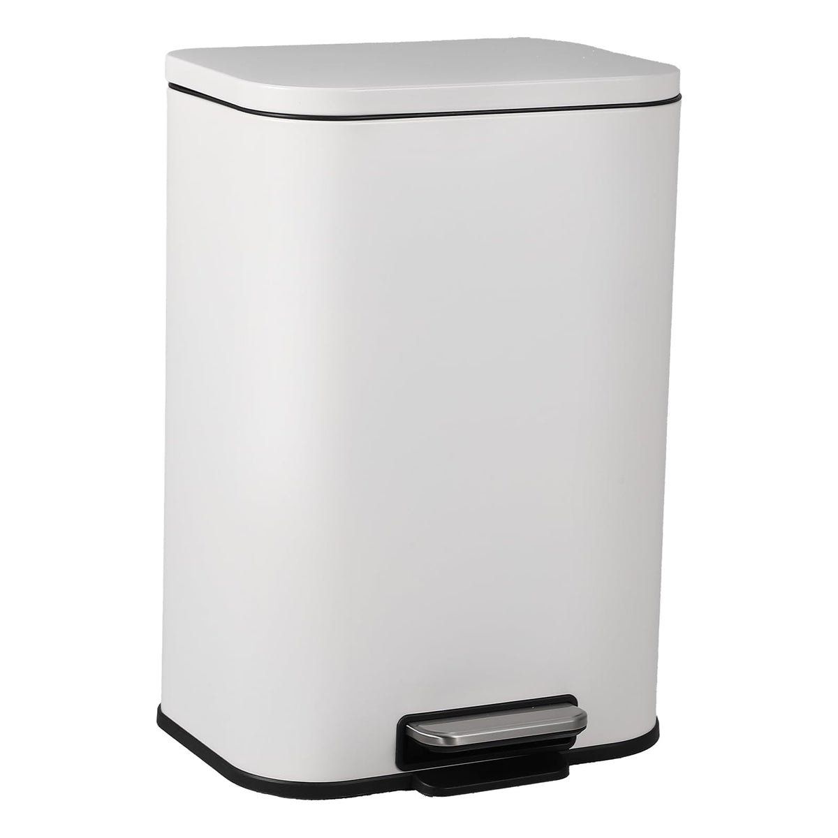 50L Stainless Steel Step Trash Can with Soft-Close Lid M1042