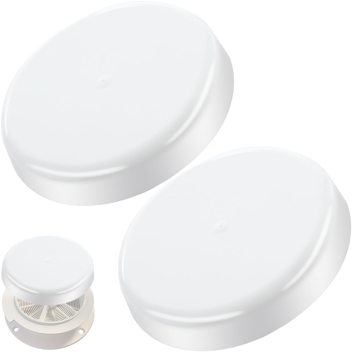 2 Pack White RV Mushroom Vent Cap R862830