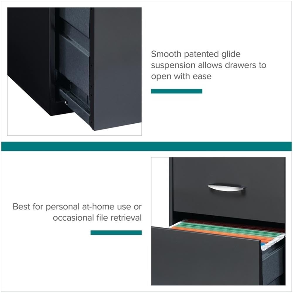 3 Drawer Charcoal Metal Filing Cabinet L2129