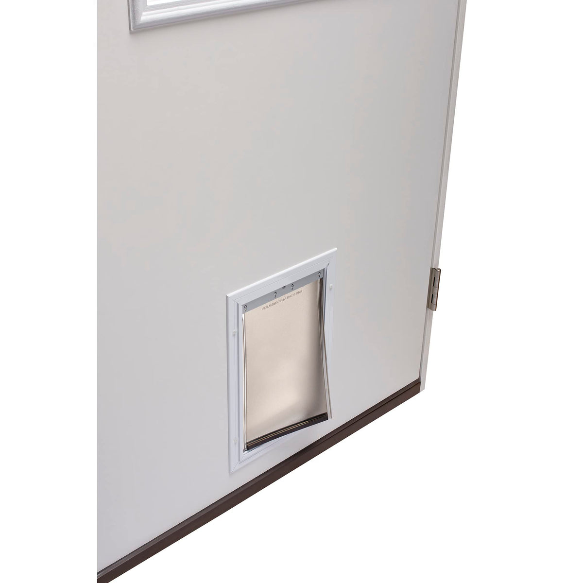 Primed Left Hand Outswing 9 Lite Steel Prehung Front Door with Pet Door Y679