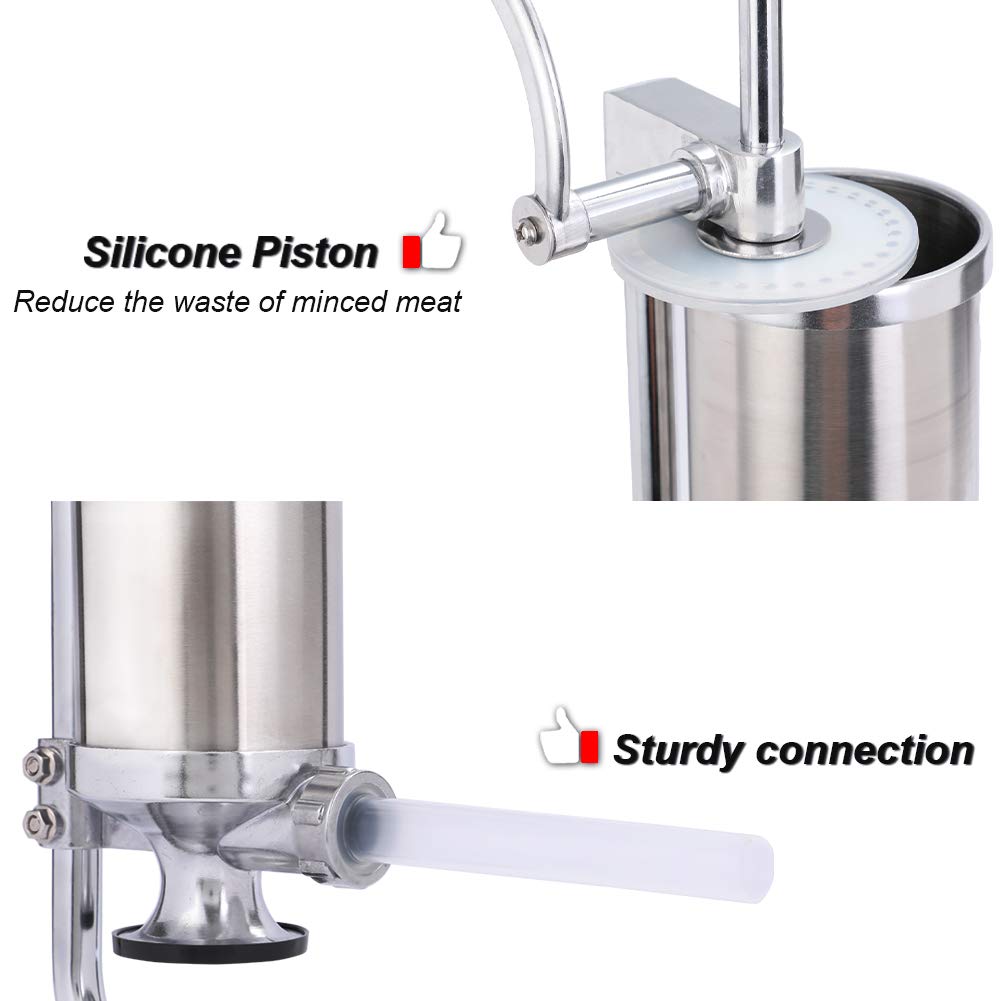 Stainless Steel Vertical Sausage Stuffer with 8 Stuffing Tubes Y391