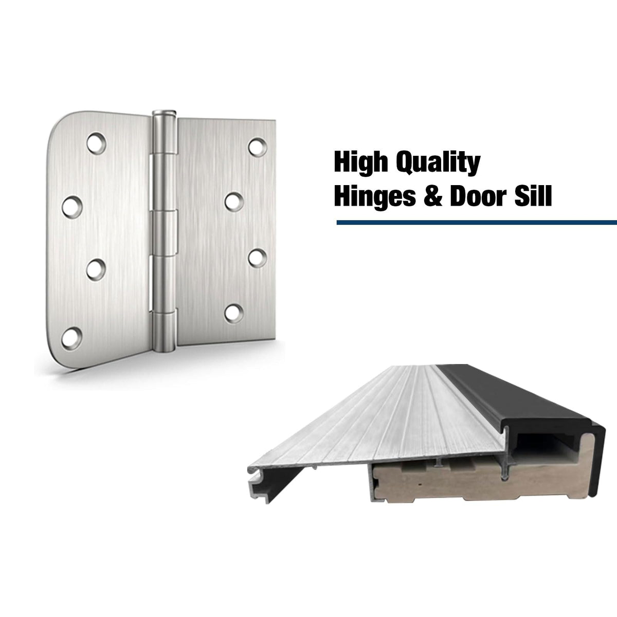 36" x 80" Black FRP Entry Door H65207