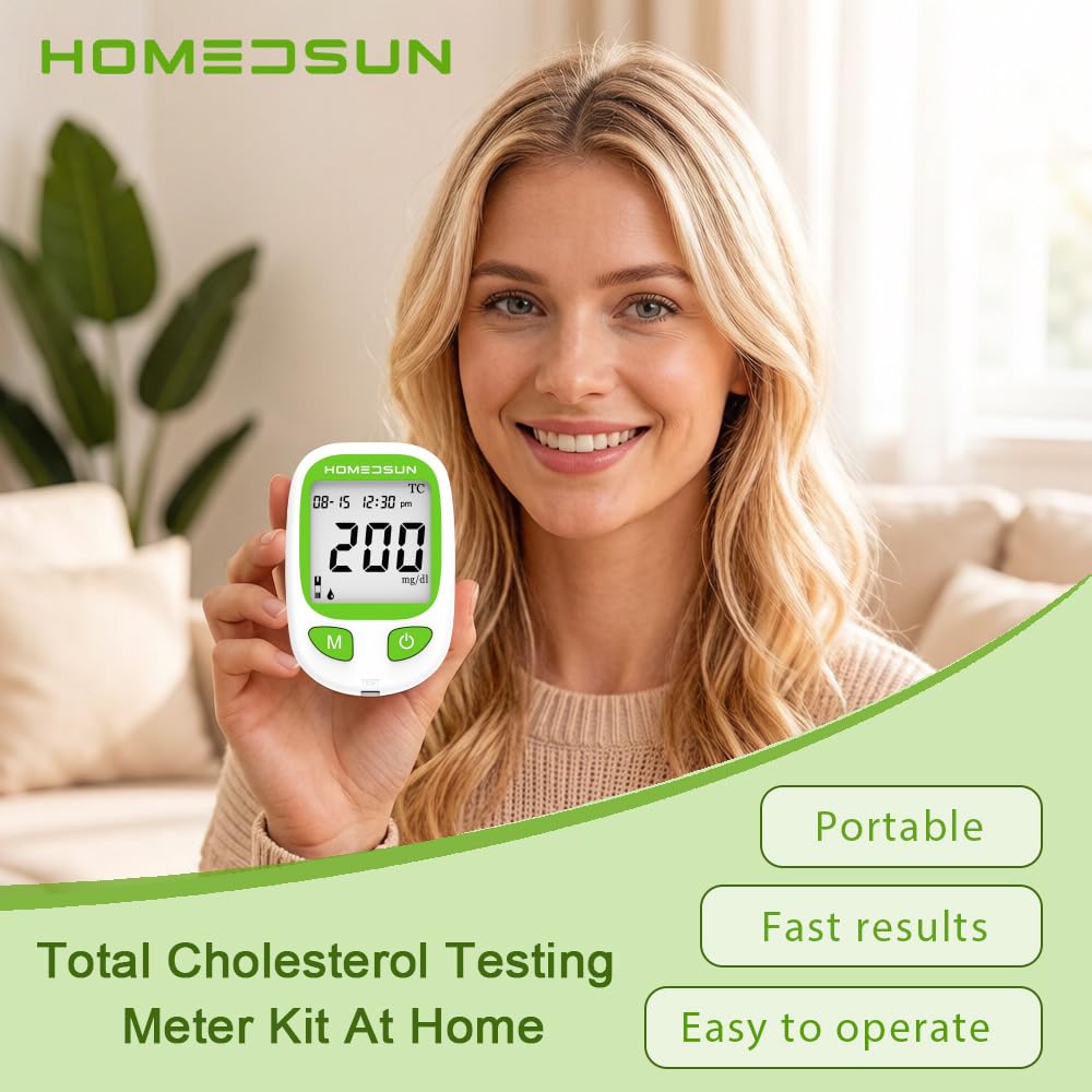 Total Cholesterol Monitor Kit with 10 Strips Lancets D7091