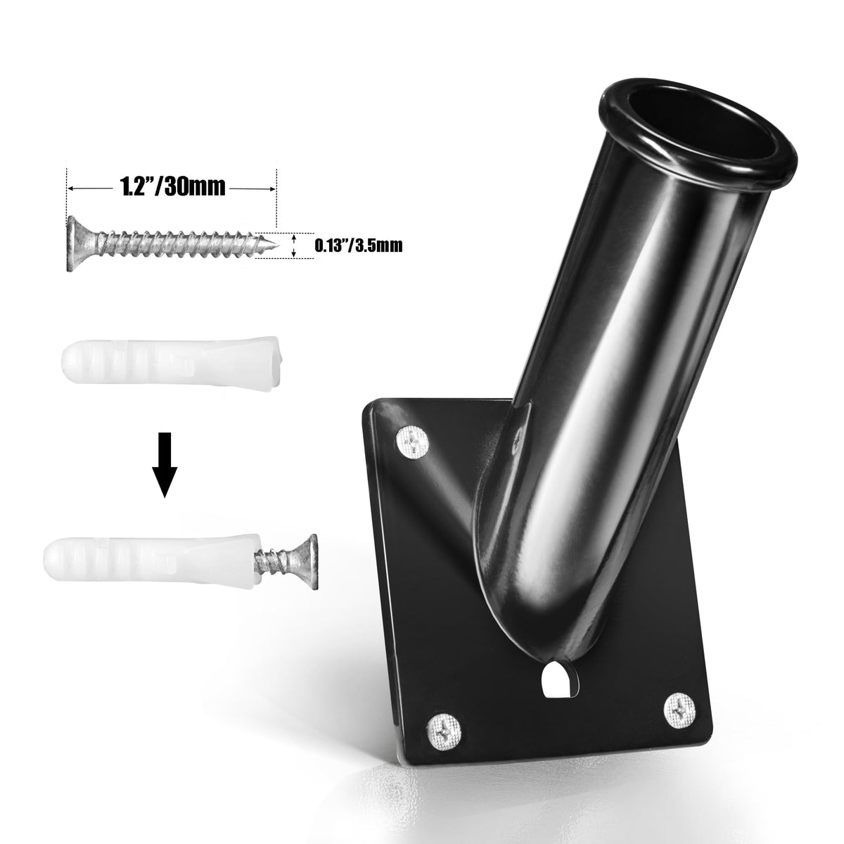 45 Degree Angle Aluminum Flag Pole Mounting Bracket Q556