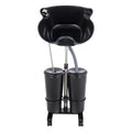 Portable Height-Adjustable Shampoo Basin with Electric Pump and 2 Water Buckets U21956