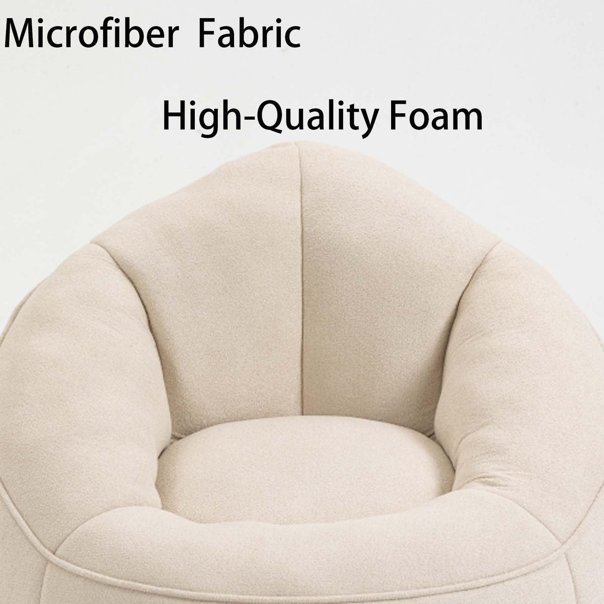 Microfiber Memory Foam Bean Bag Chair with Ottoman S9267
