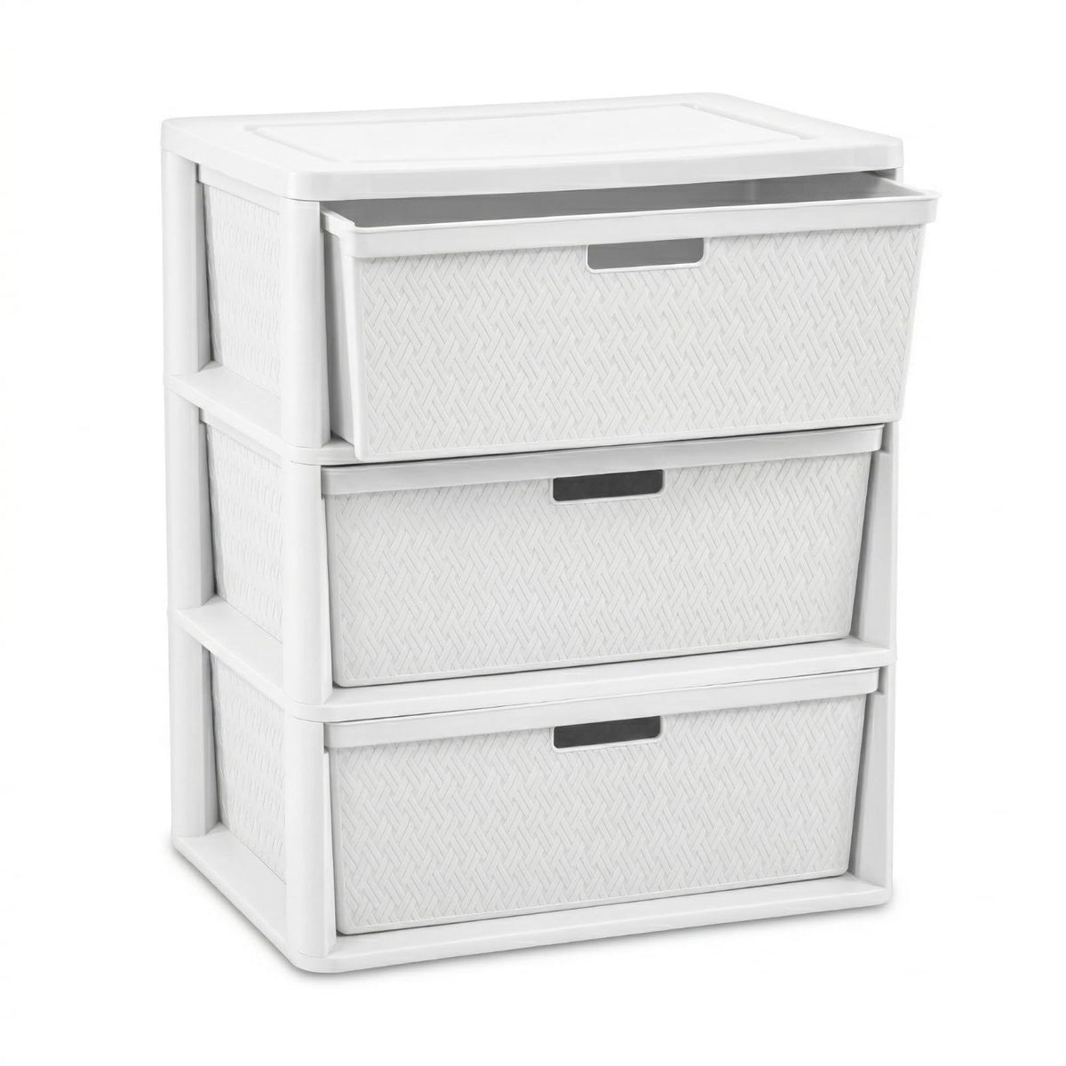 White 3 Drawer Plastic Storage Tower E1099