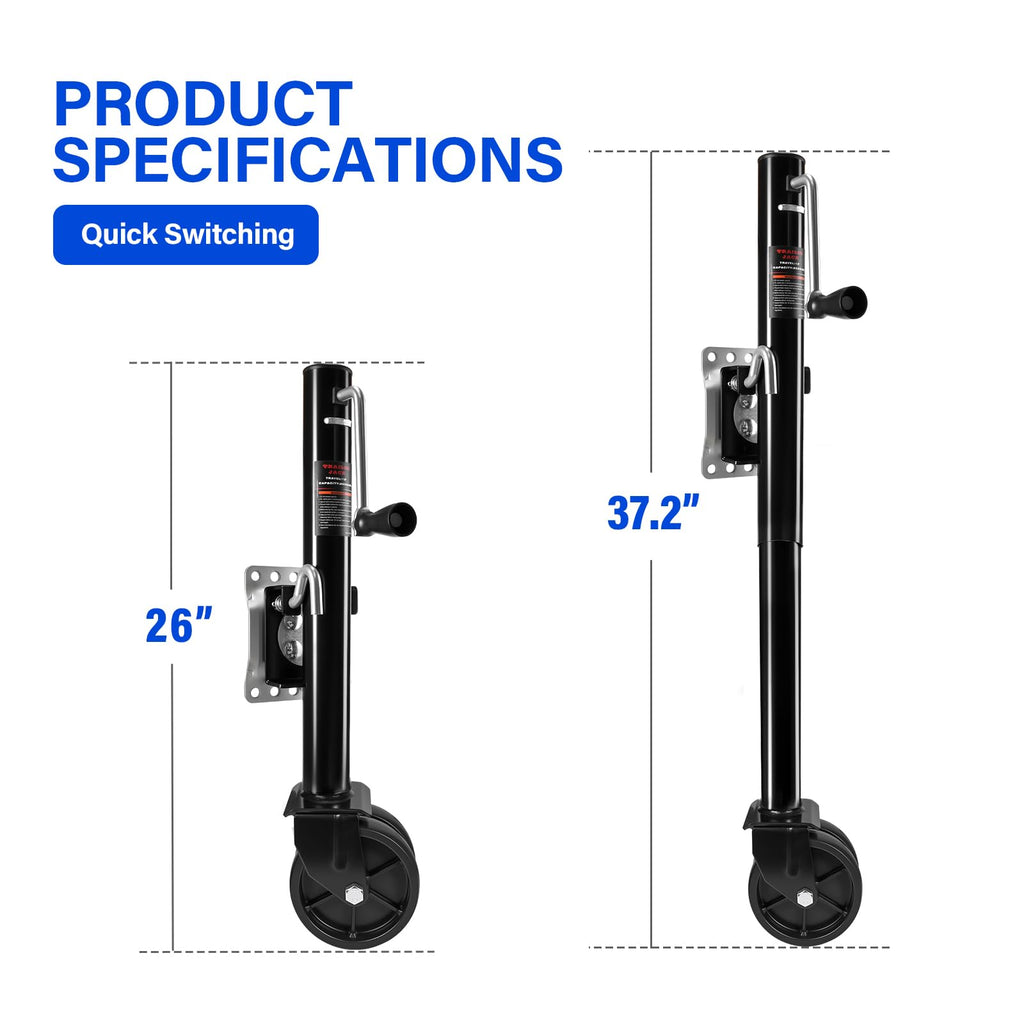2000 lbs Dual Wheel Trailer Jack O92592