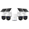 4K Solar Security Cameras Wireless Outdoor System 4-Cam Kit B596282