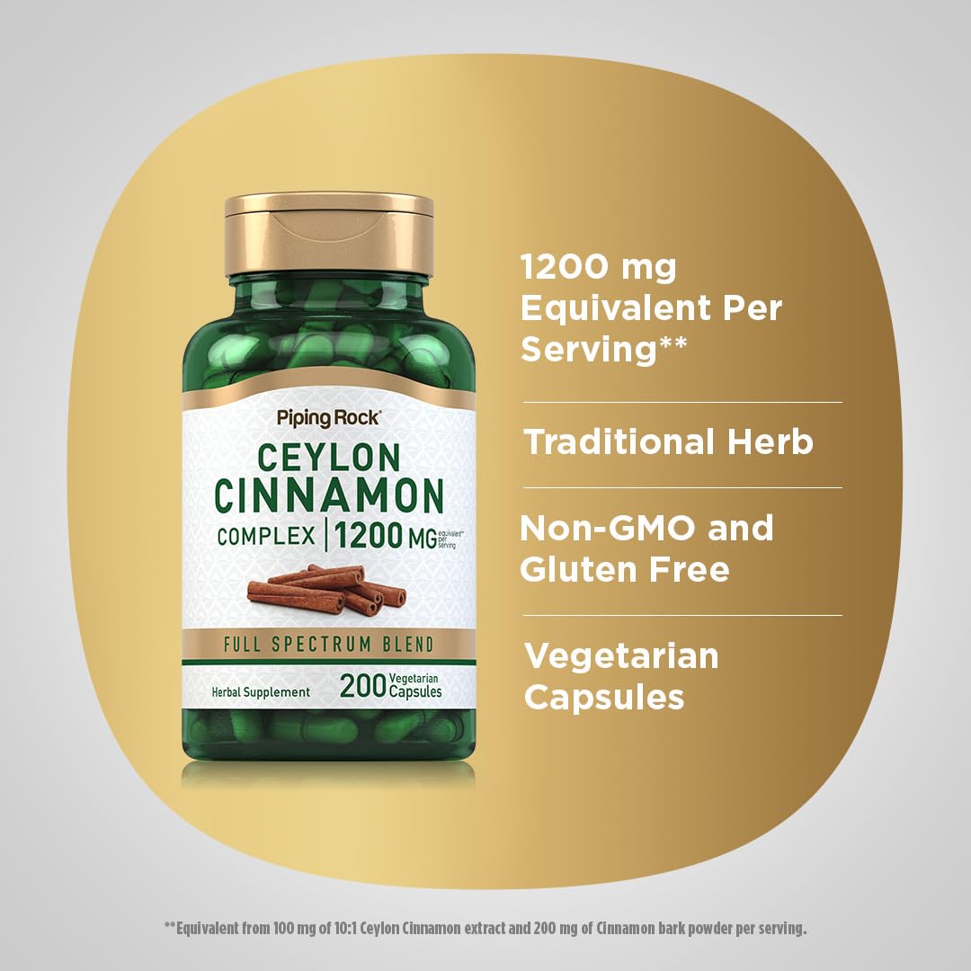 Ceylon Cinnamon Capsules 200 Count E89072
