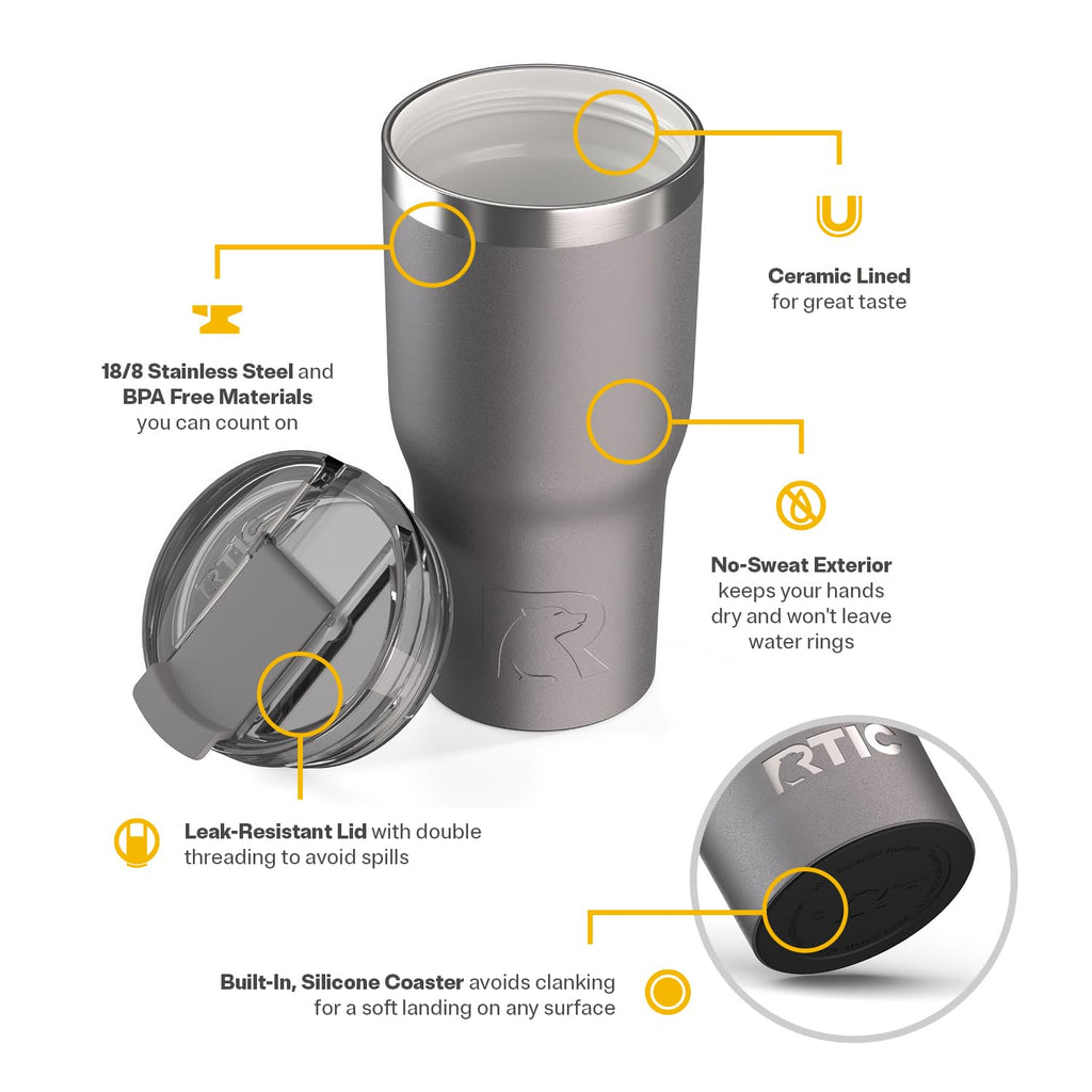 20oz Ceramic Lined Tumbler with Lid X9620