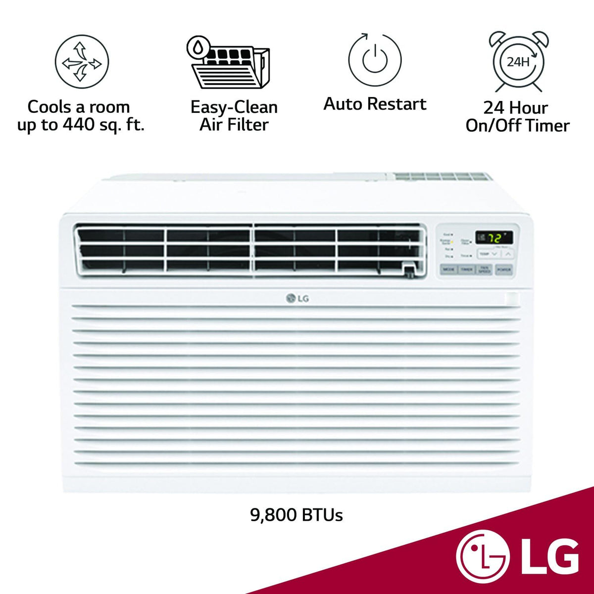 10,000 BTU Through the Wall Air Conditioner, White M910