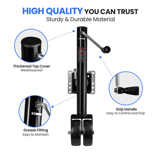 2000 lbs Dual Wheel Trailer Jack O92592