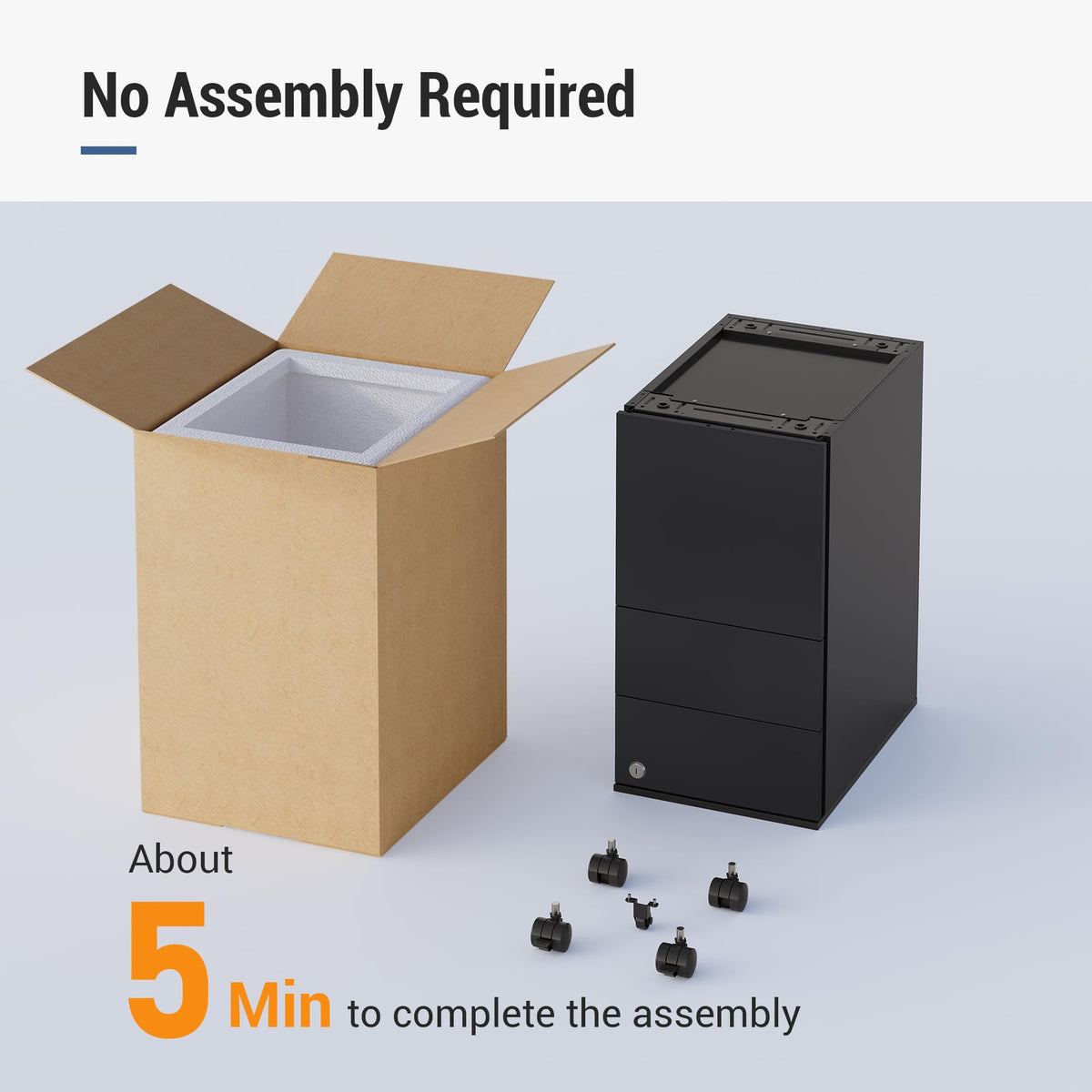 3 Drawer File Cabinet with Lock L488956