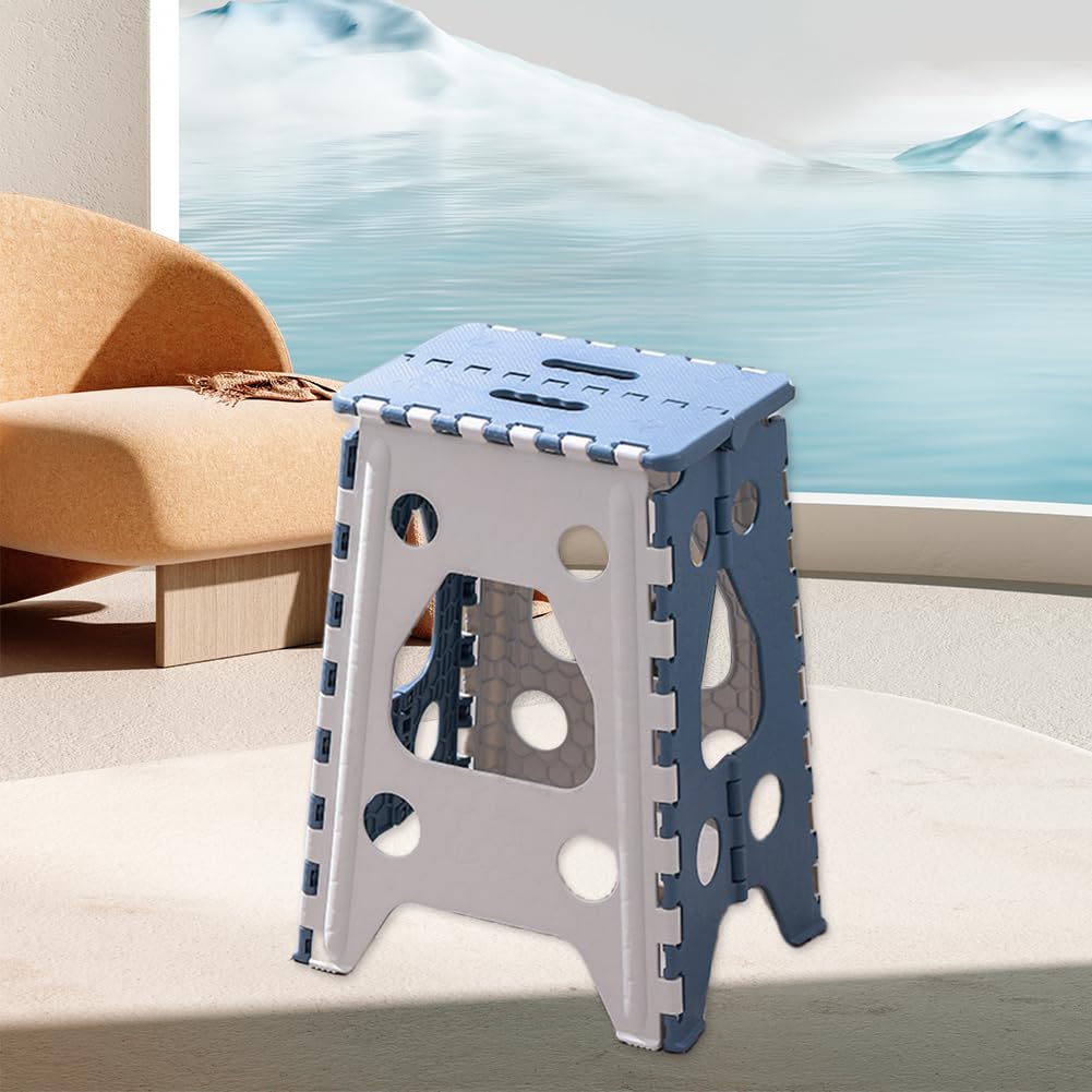 18in Heavy Duty Non Slip Folding Step Stool with Handle M61354