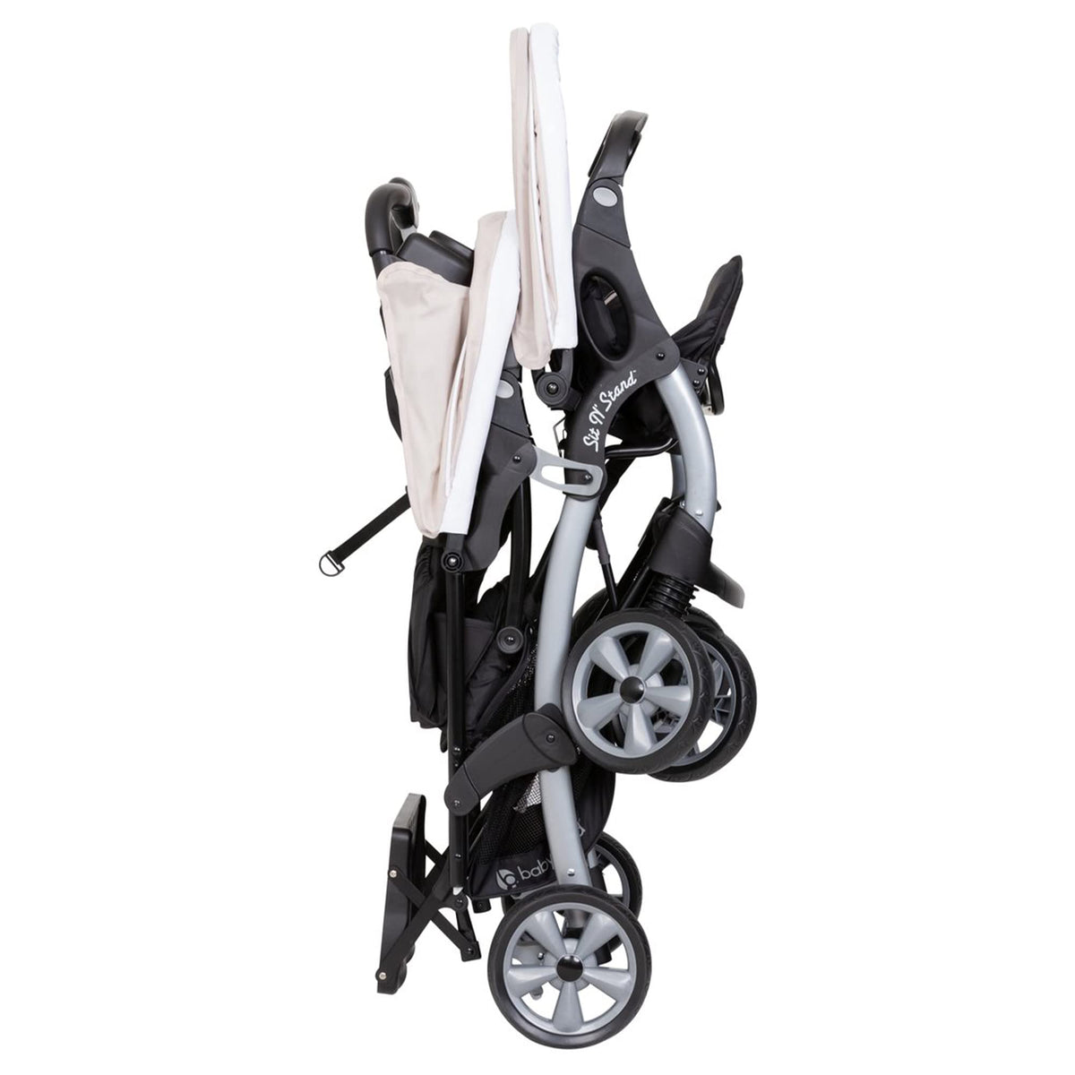 Khaki 3 Pc Double Stroller & 2 Car Seats N440601