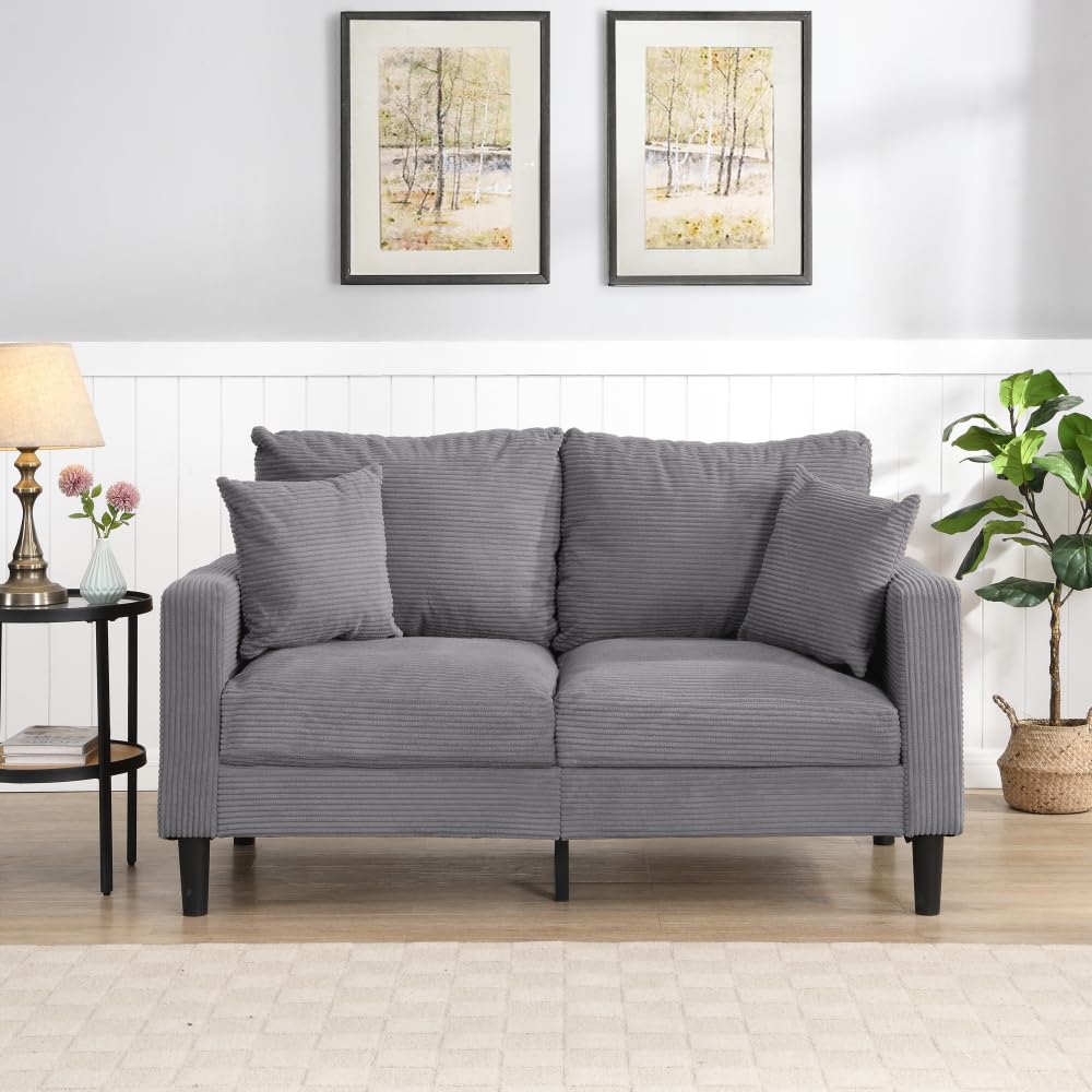 Light Gray 2 Seat Upholstered Sofa T81060