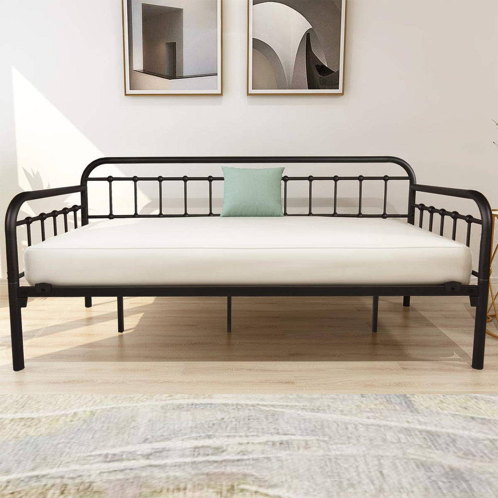 Metal Daybed Frame Twin Day Bed Black L497629