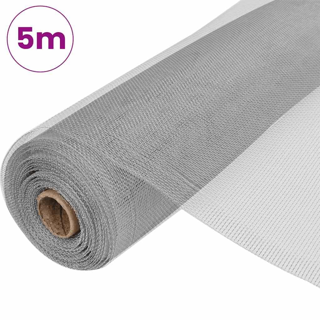 Aluminum Mesh Screen 39.4x196.9 Inch Silver M105974