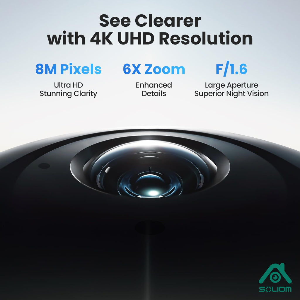 4K Solar Security Cameras Wireless Outdoor System 4-Cam Kit B596282