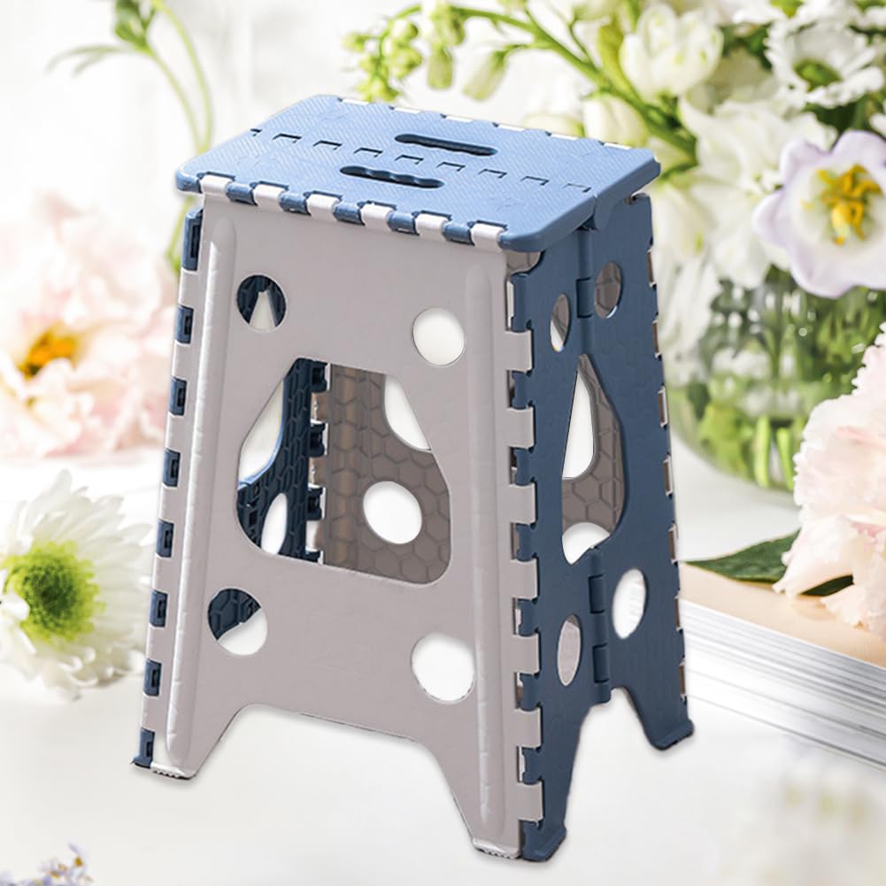 18in Heavy Duty Non Slip Folding Step Stool with Handle M61354