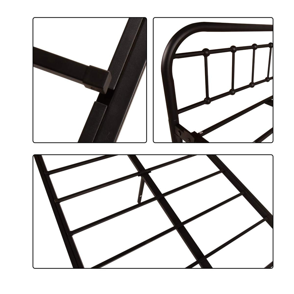 Metal Daybed Frame Twin Day Bed Black L497629