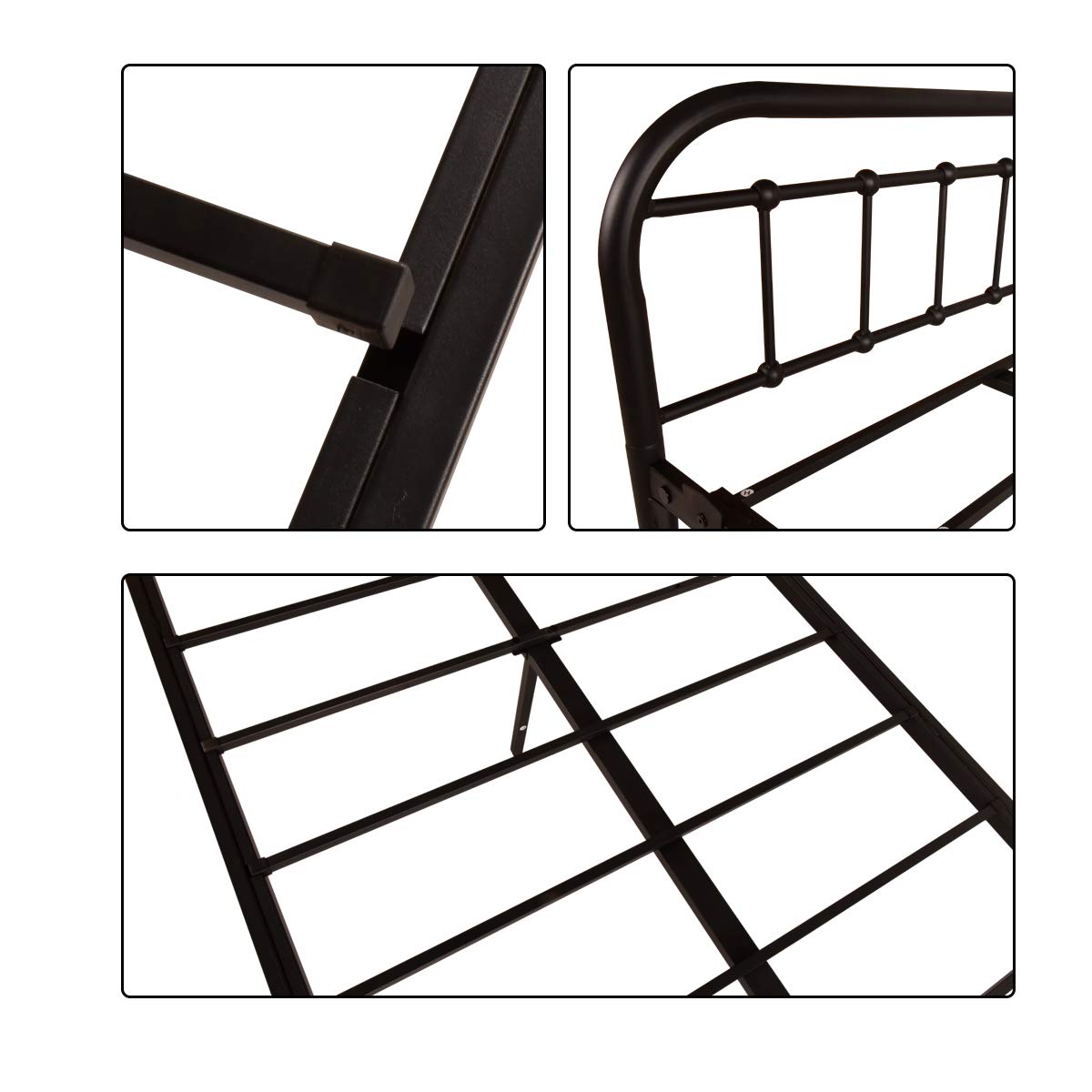 Metal Daybed Frame Twin Day Bed Black L497629