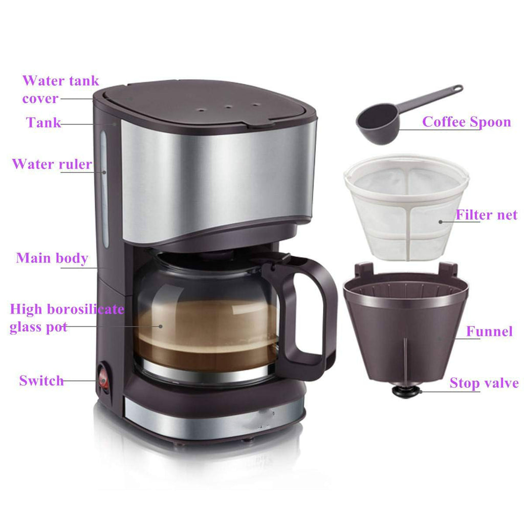 Mini 5 Cup Aluminum Mocha Espresso Coffee Maker I22595