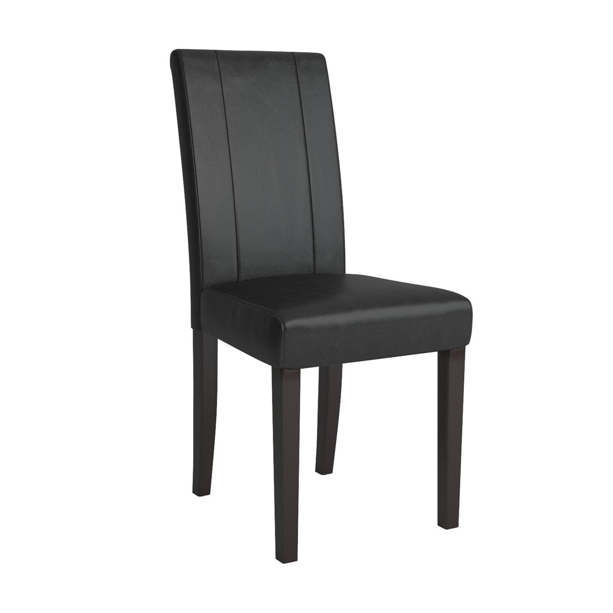 Black Leatherette Parson Chair Set of 2 G688