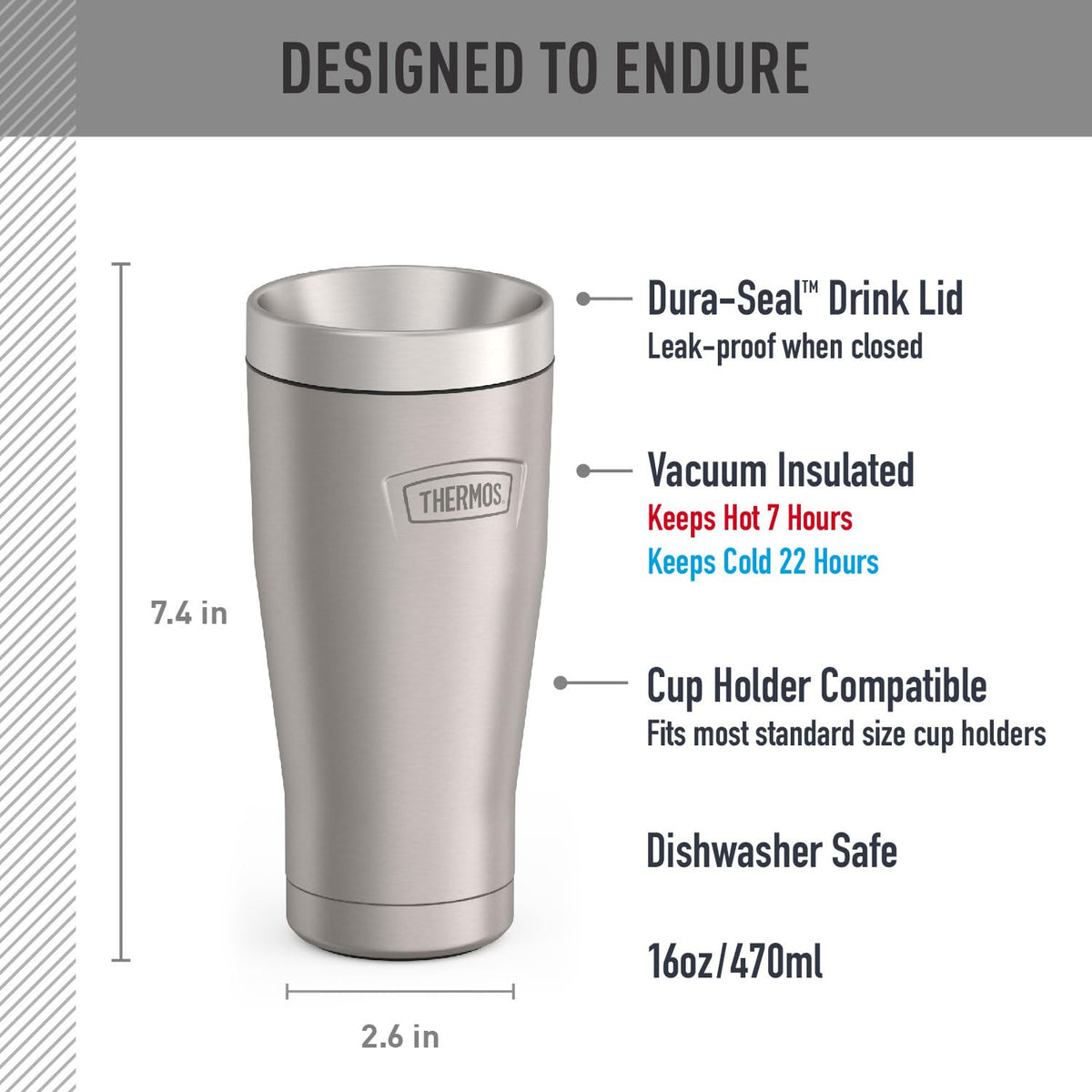 Stainless Steel Tumbler 16 oz F3541