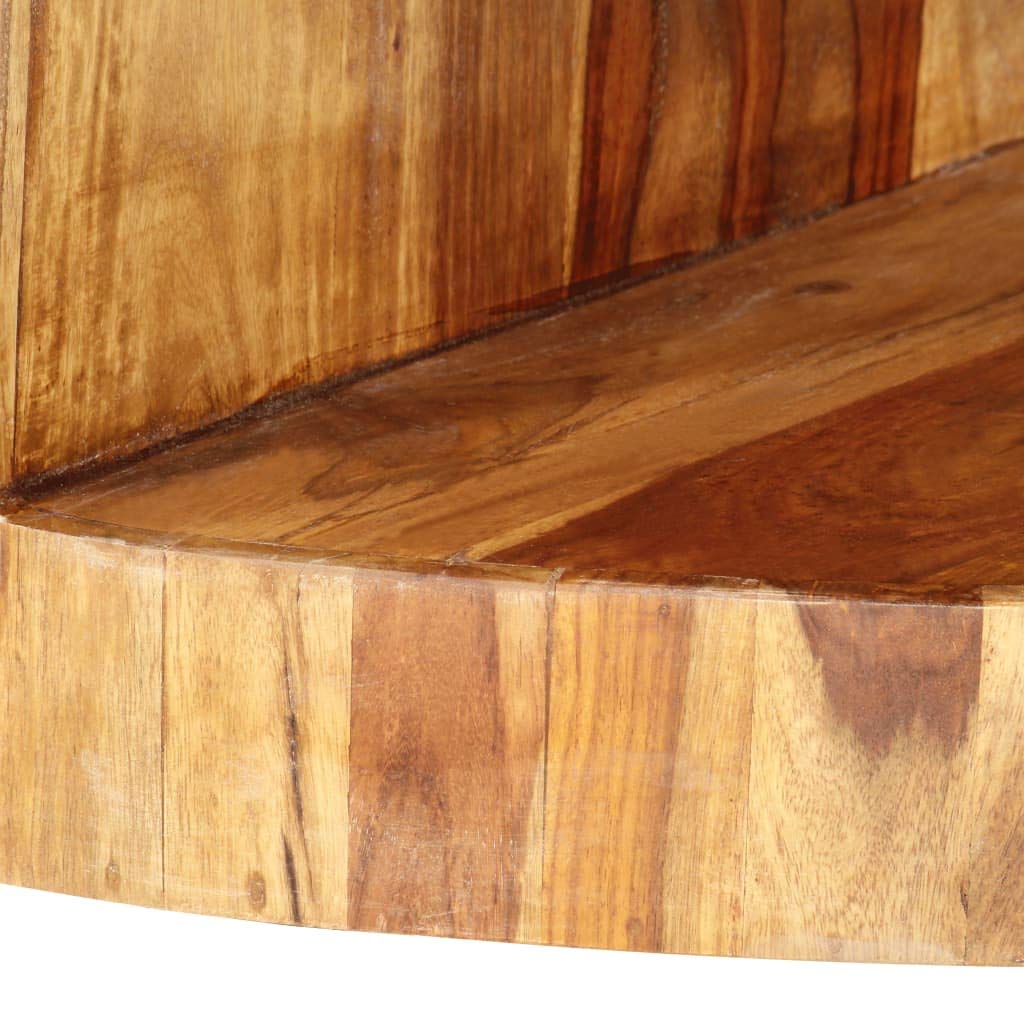 25.6"x11.8" Solid Sheesham Wood Round Coffee Table G684431