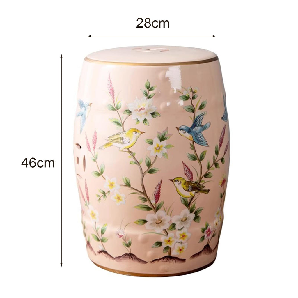 Glazed Ceramic Decorative Garden Stool 28x28x46cm U62791