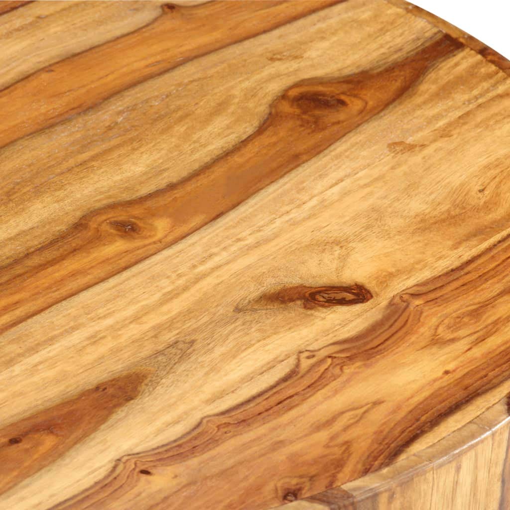 25.6"x11.8" Solid Sheesham Wood Round Coffee Table G684431
