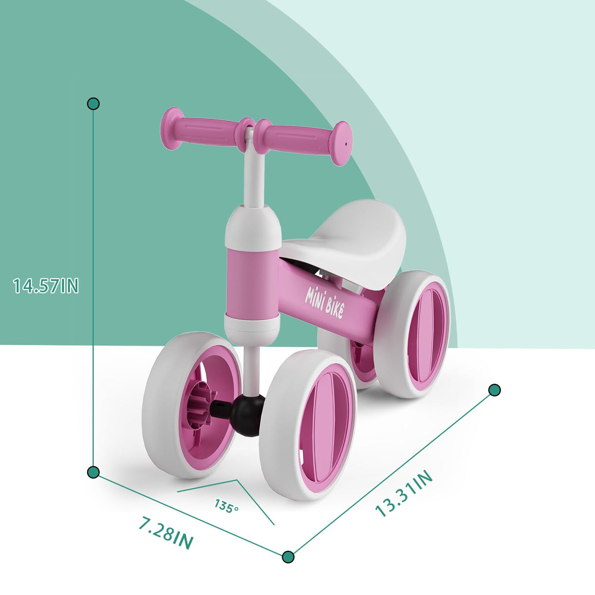 Balance Bike 4 Silent Wheels Soft Seat V926