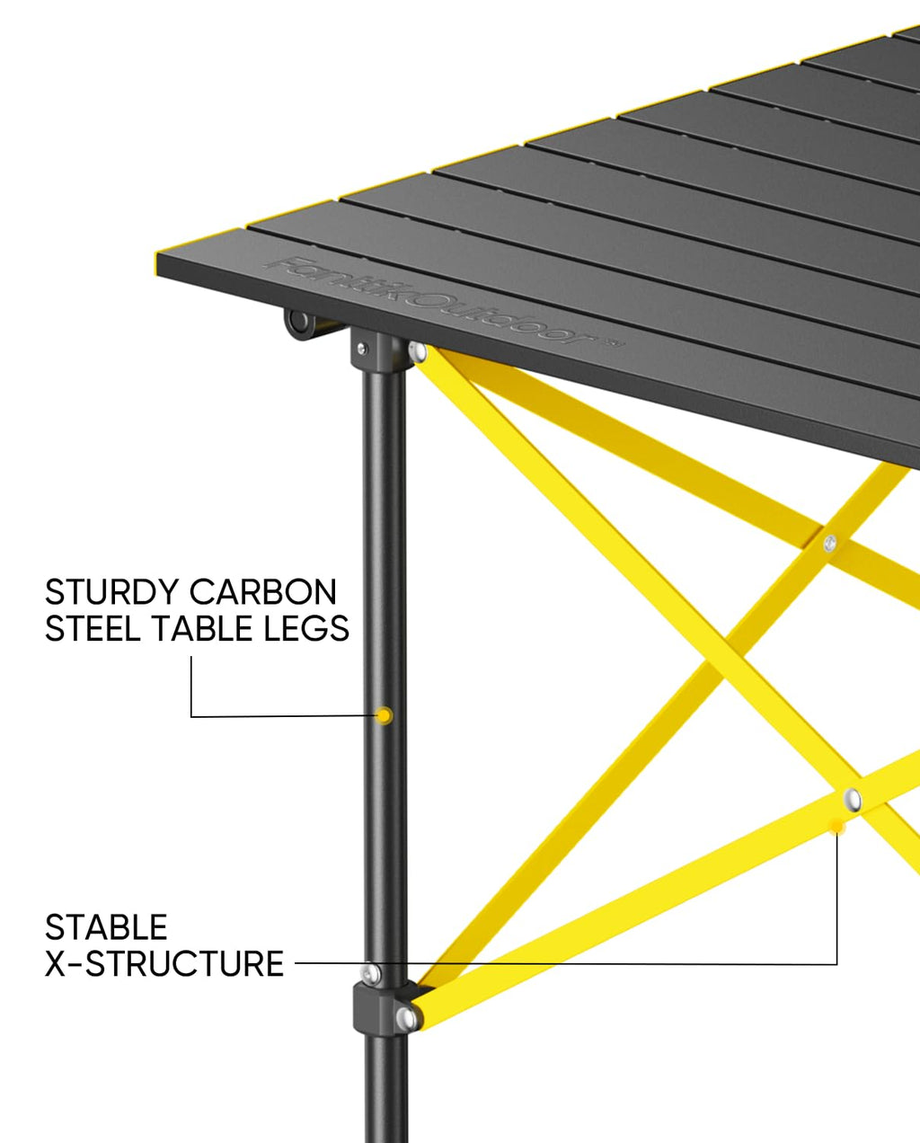 Portable Folding Aluminum Camping Table with Carry Bag J63159