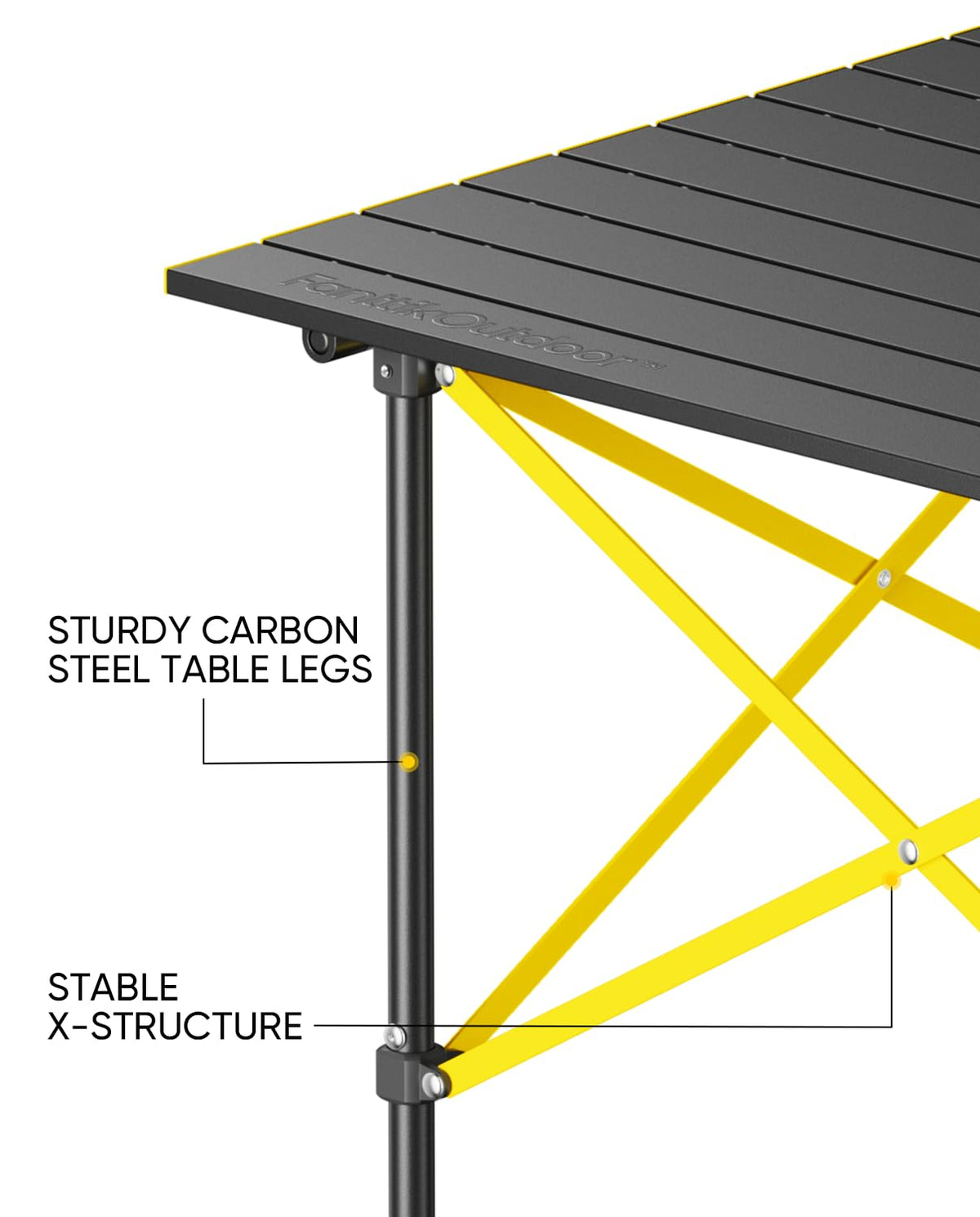 Portable Folding Aluminum Camping Table with Carry Bag J63159