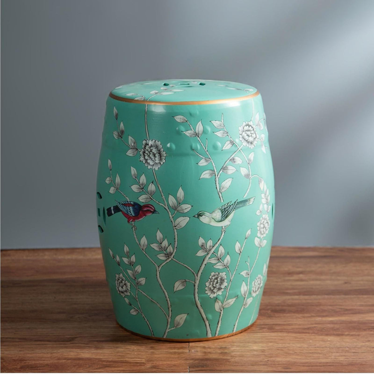 Glazed Ceramic Decorative Garden Stool 28x28x46cm U62791