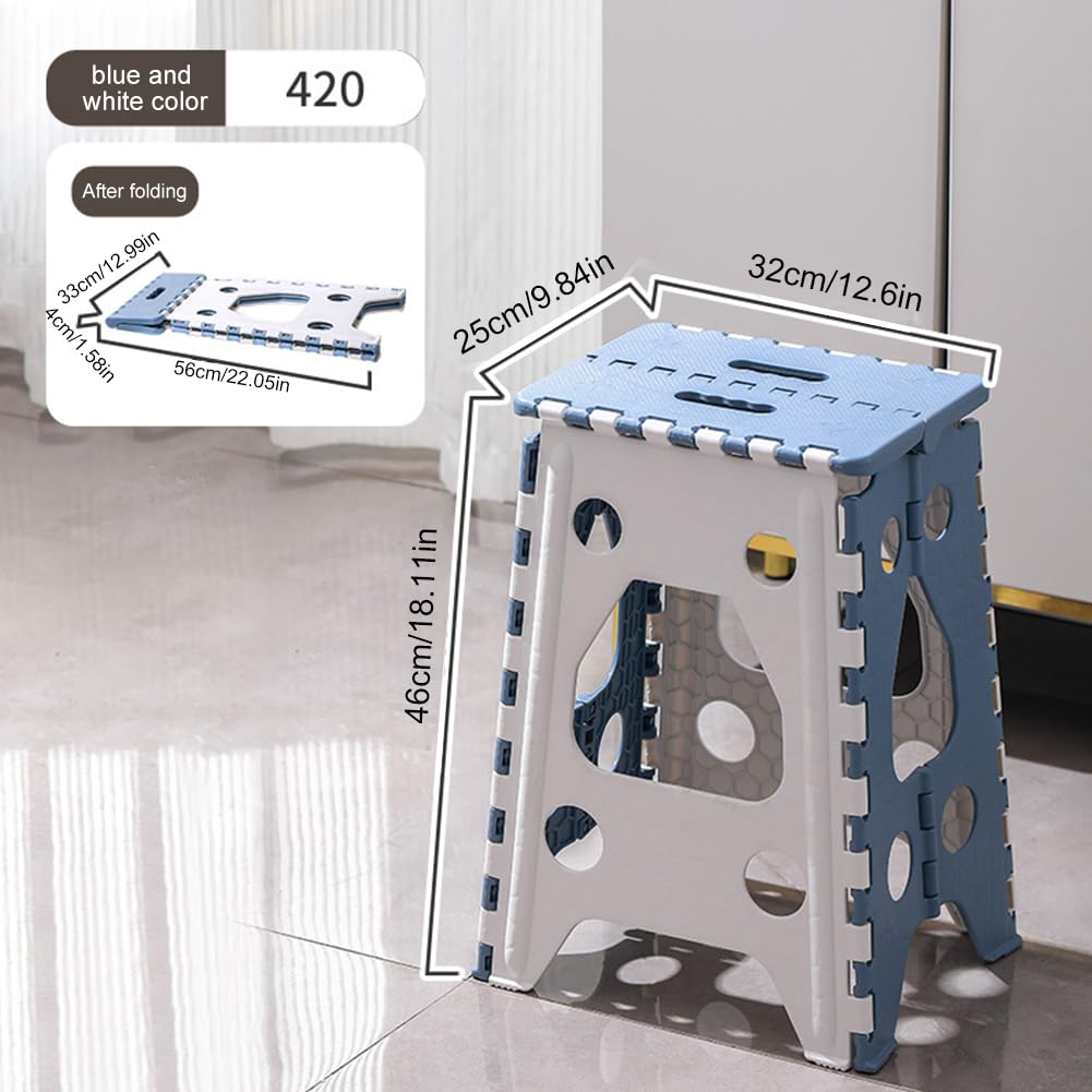 18in Heavy Duty Non Slip Folding Step Stool with Handle M61354