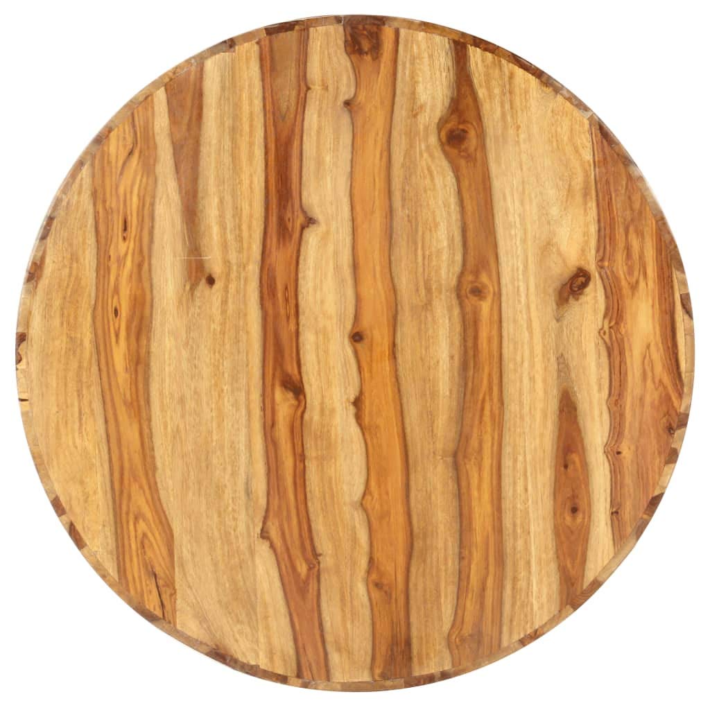 25.6"x11.8" Solid Sheesham Wood Round Coffee Table G684431