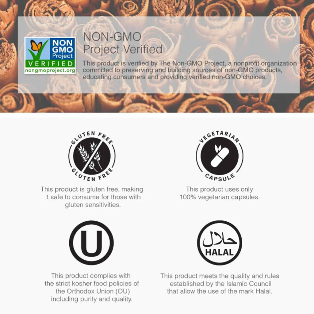 Cinnamon Supplement 1000mg 400 Vegetarian Capsules T668