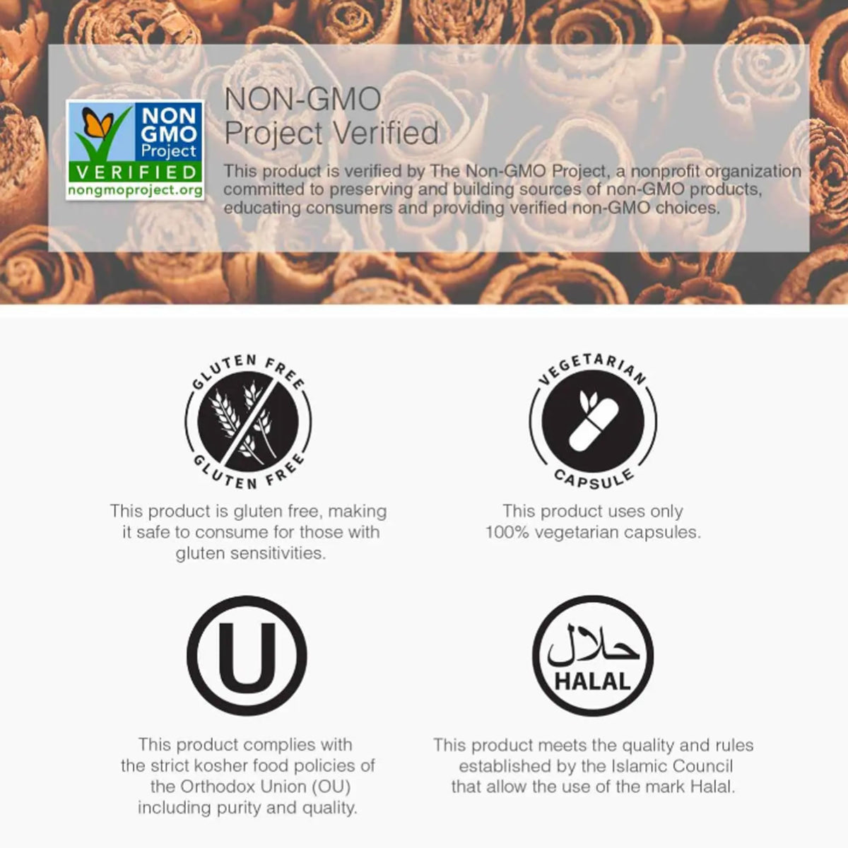 Cinnamon Supplement 1000mg 400 Vegetarian Capsules T668
