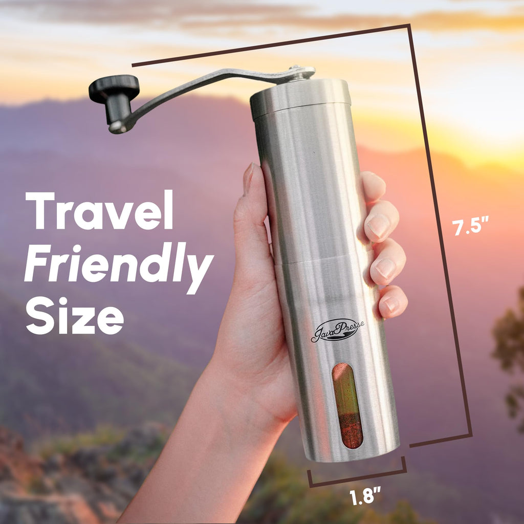 Manual Stainless Steel Conical Burr Coffee Grinder V9255