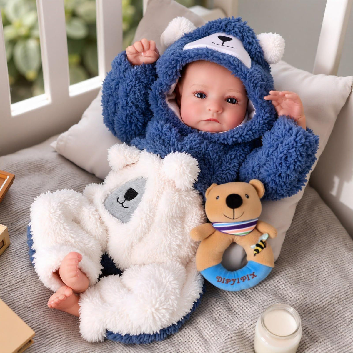 17 Inch Lifelike Reborn Baby Dolls Boy with Play Accessories V29551