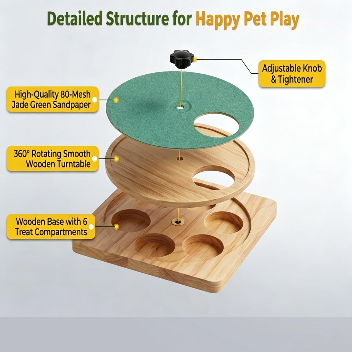 Dog Nail Scratch Board with Treat Box I91111