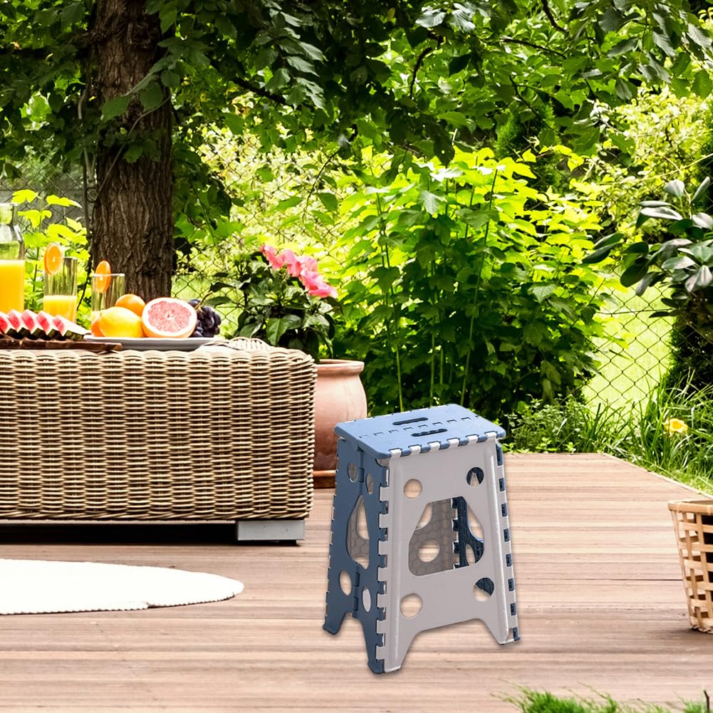 18in Heavy Duty Non Slip Folding Step Stool with Handle M61354