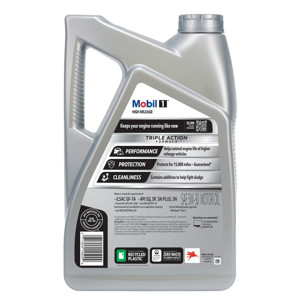 High Mileage Full Synthetic 5W-30 Motor Oil 5 Quart J796240
