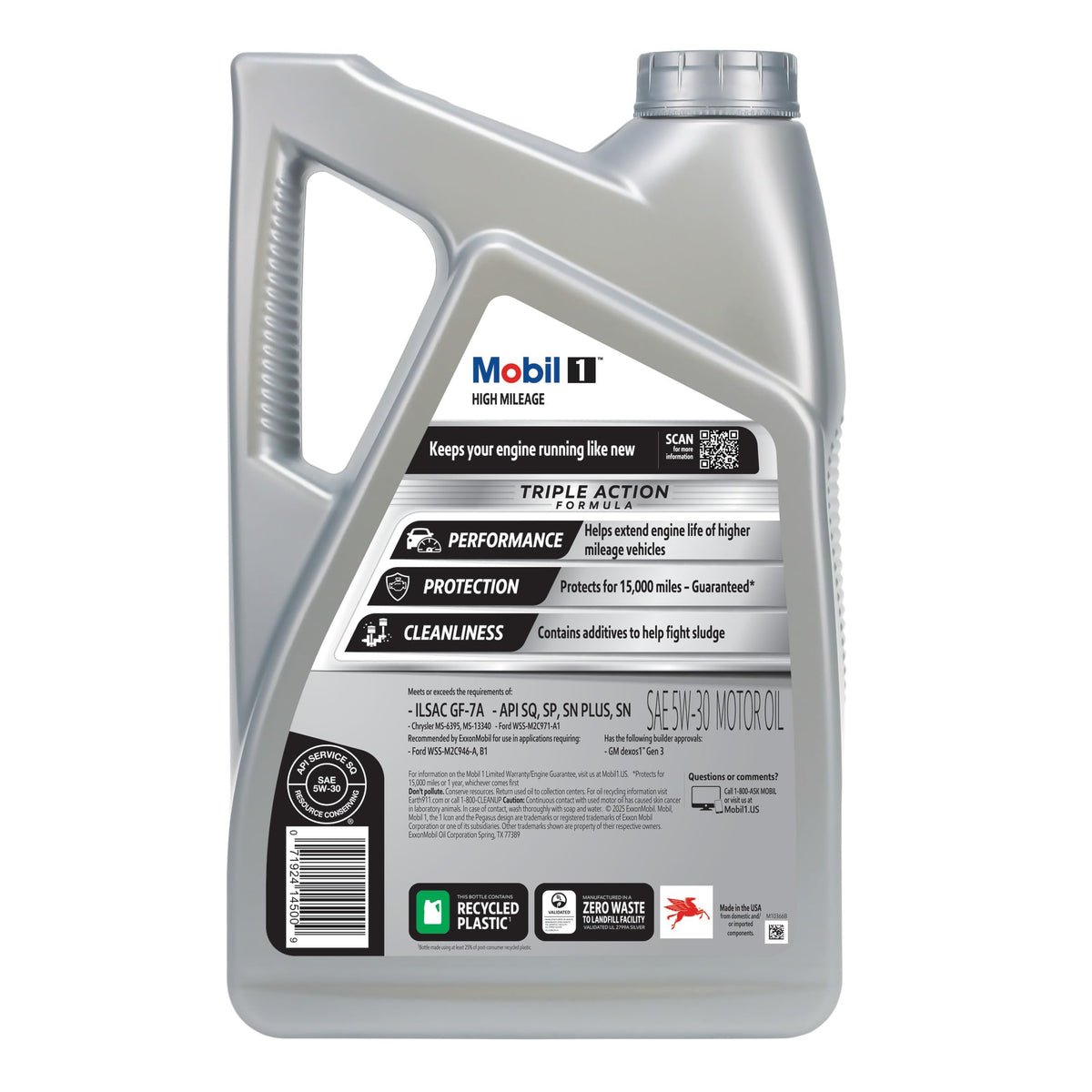 High Mileage Full Synthetic 5W-30 Motor Oil 5 Quart J796240