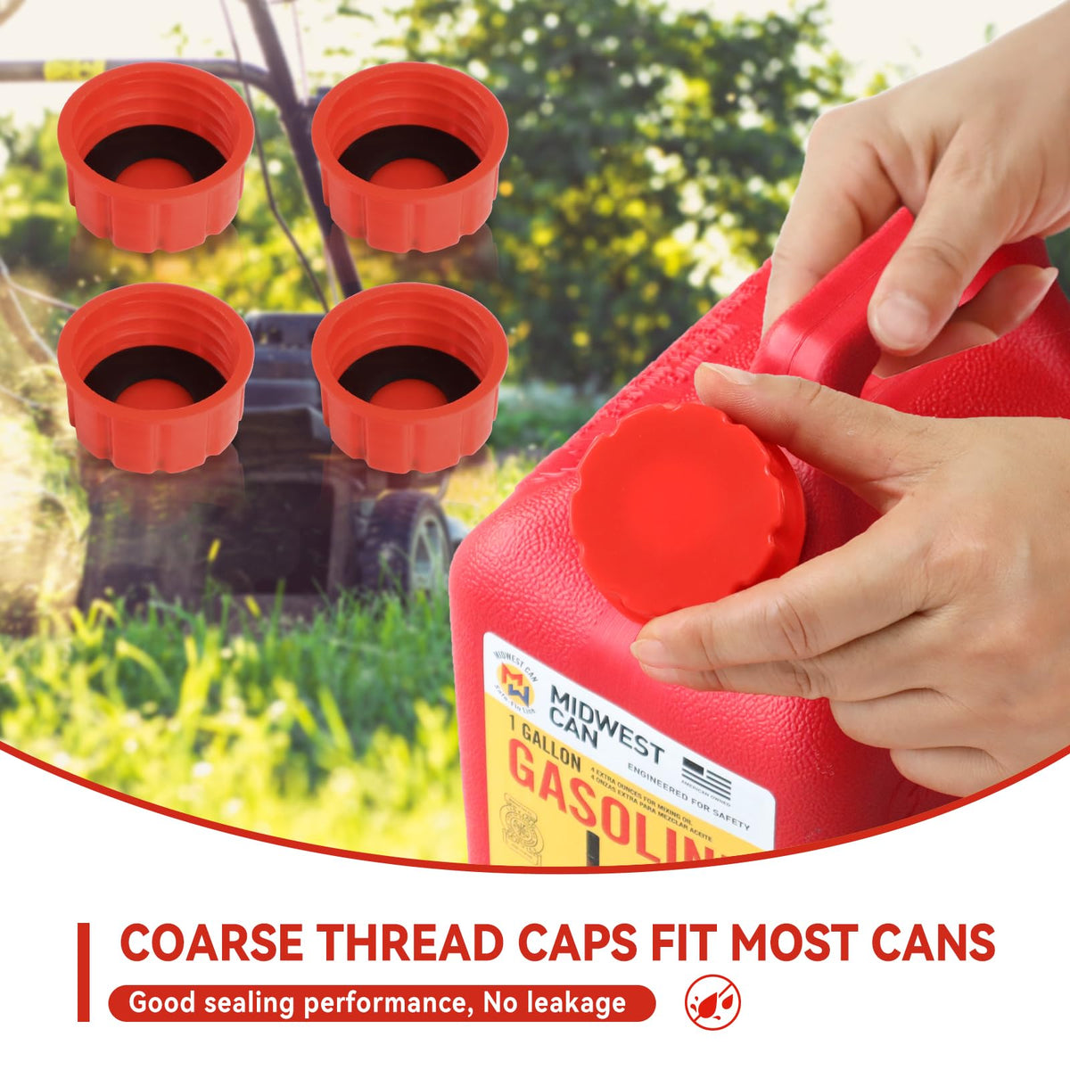 6 Pack Replacement Gas Can Caps Z928